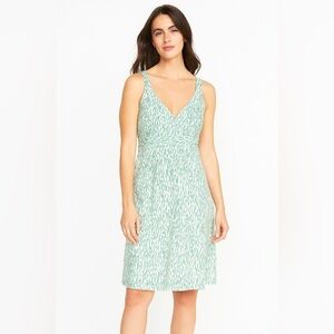 J. McLaughlin Karla  Dress Catalina Cloth Sleeveless Green Geometric Print Small